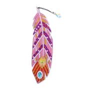 DIY Diamond Painting Feather Shape Bookmark ktclubs.com