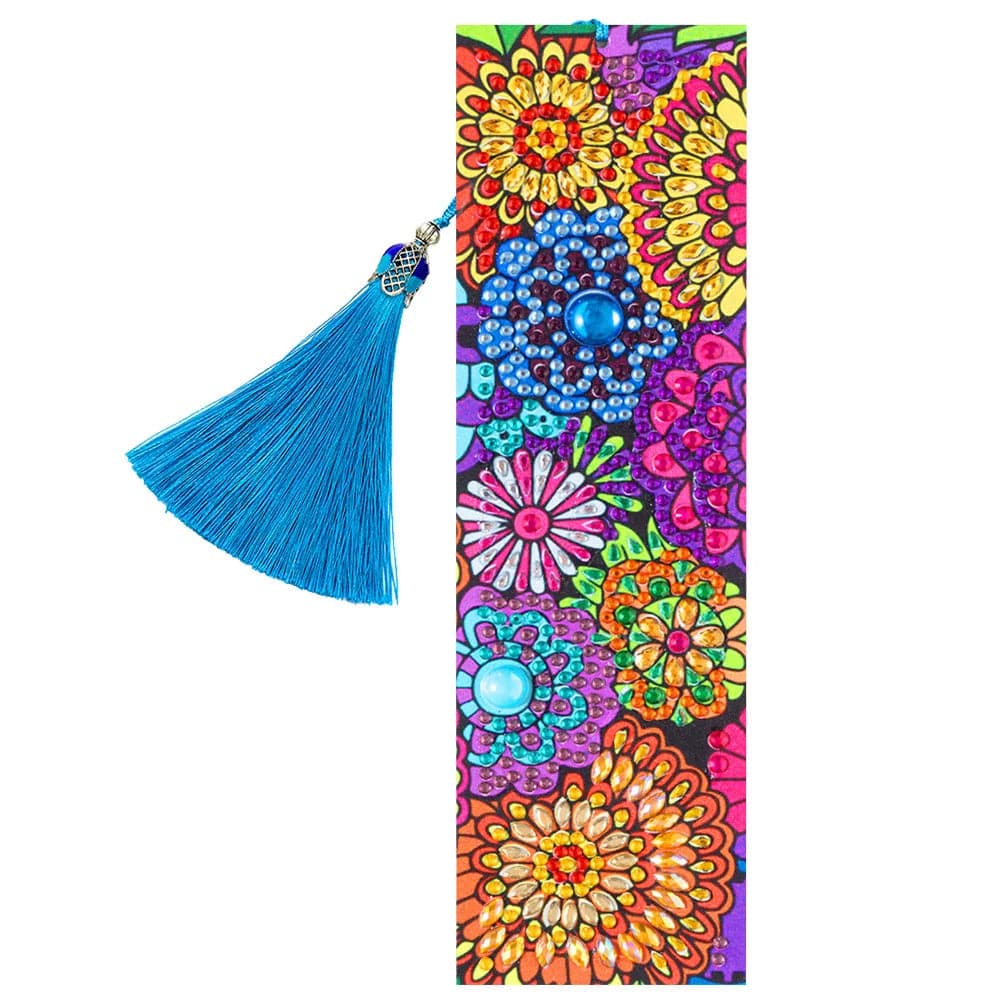 DIY Diamond Painting Leather Bookmark Mandala Tassel Book Marks Craft ktclubs.com