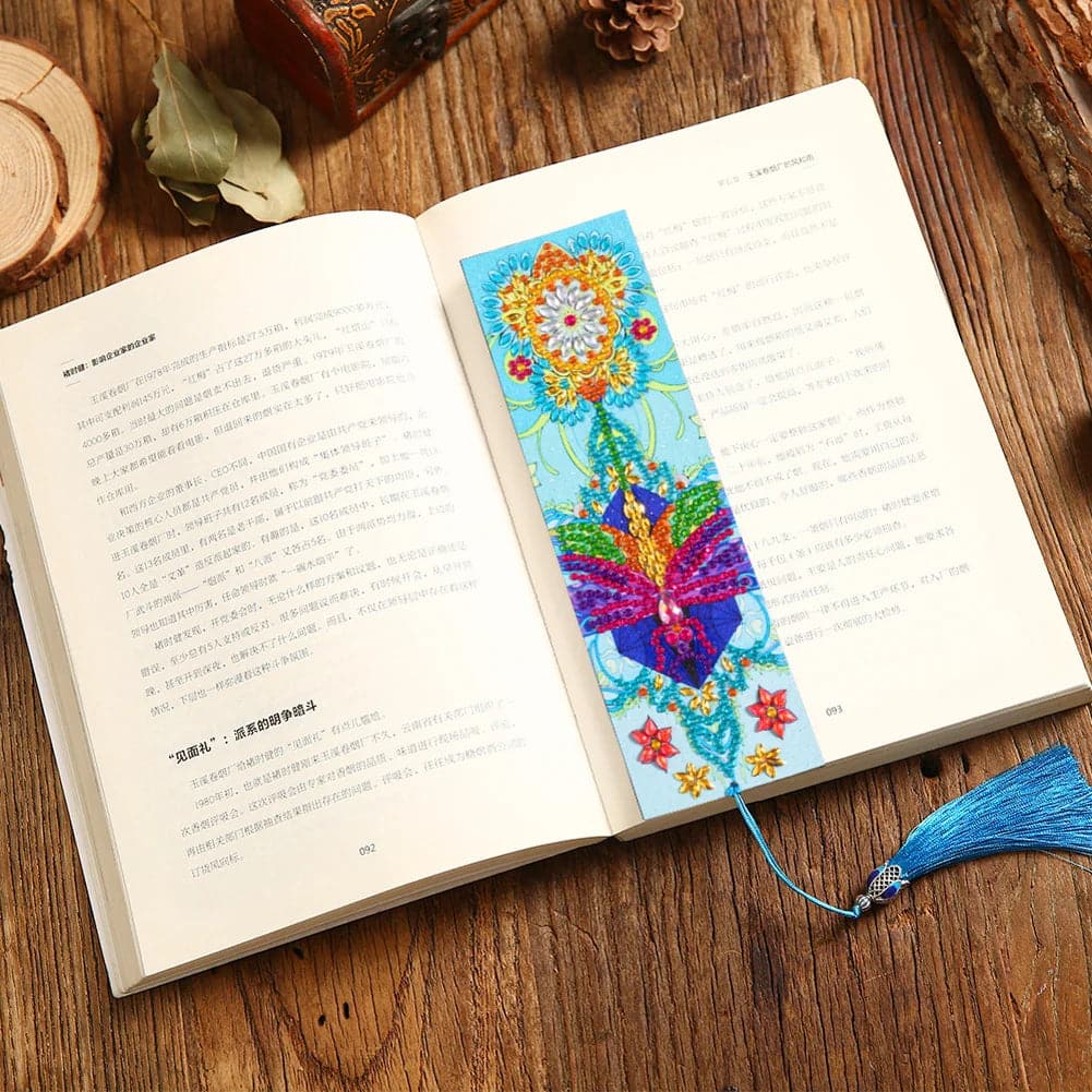 DIY Diamond Painting Leather Bookmark Mandala Tassel Book Marks Craft ktclubs.com