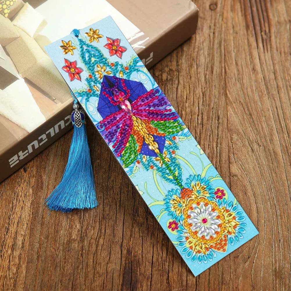 DIY Diamond Painting Leather Bookmark Mandala Tassel Book Marks Craft ktclubs.com