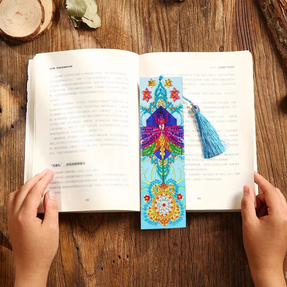 DIY Diamond Painting Leather Bookmark Mandala Tassel Book Marks Craft ktclubs.com