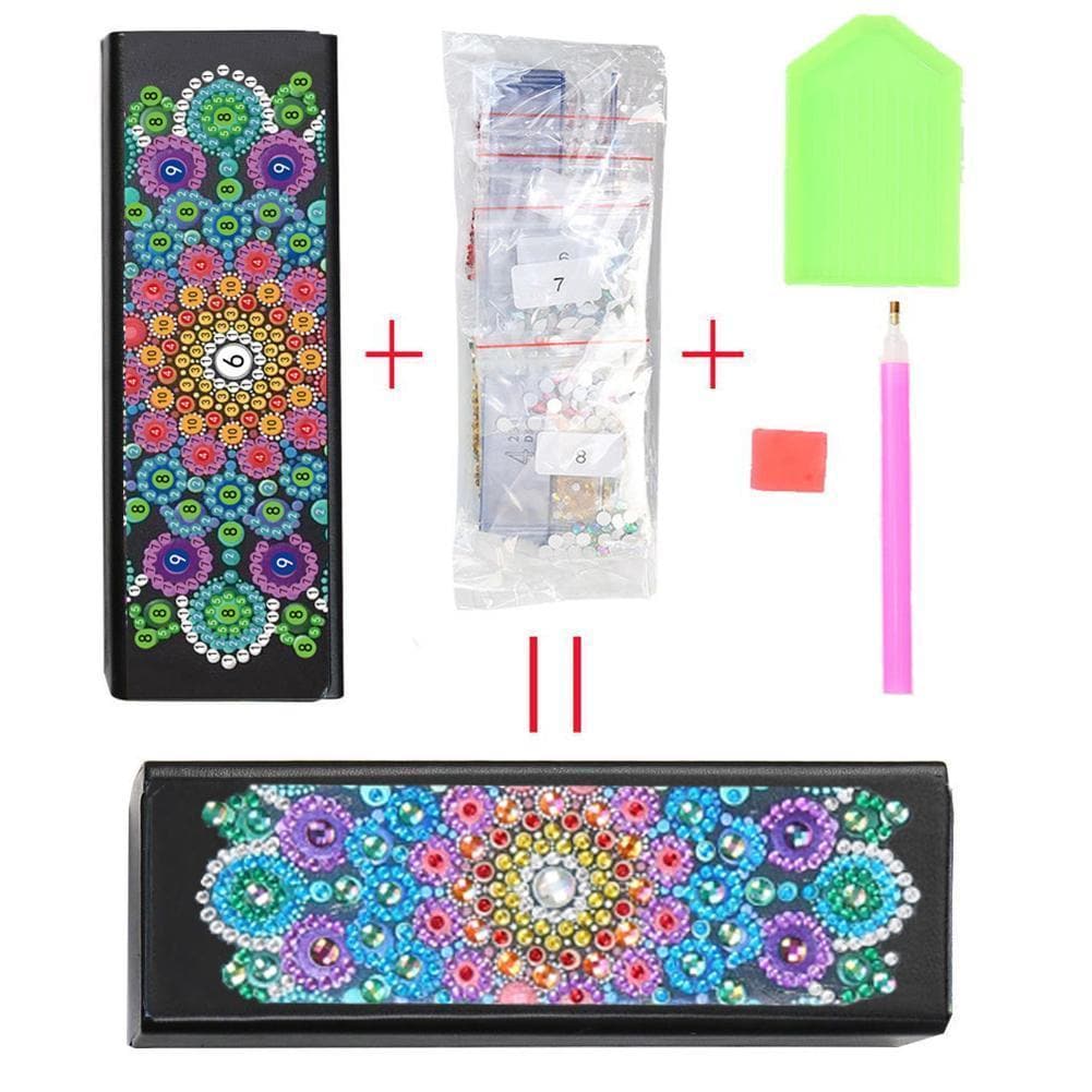 DIY Diamond Painting Leather Eye Glasses Box Travel Sunglasses Storage Case ktclubs.com