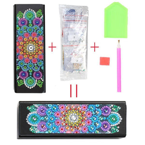 DIY Diamond Painting Leather Eye Glasses Box Travel Sunglasses Storage Case ktclubs.com