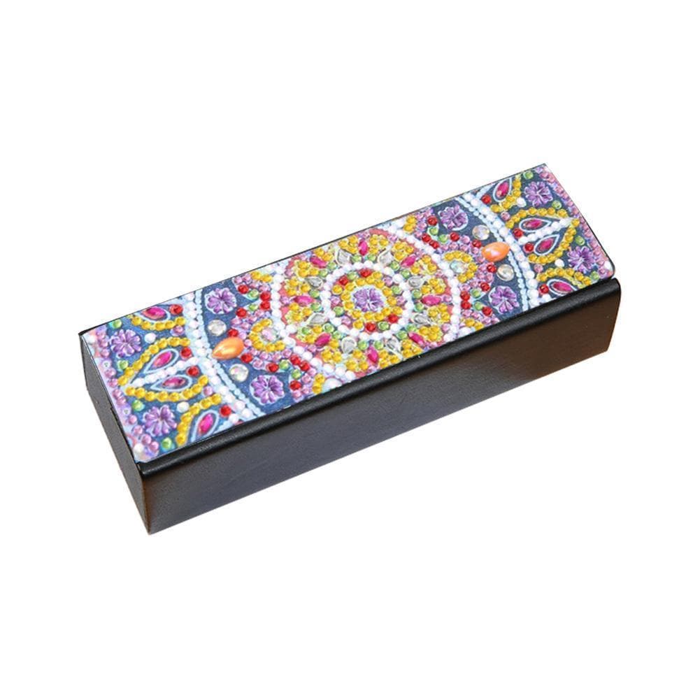 DIY Diamond Painting Leather Eye Glasses Box Travel Sunglasses Storage Case ktclubs.com