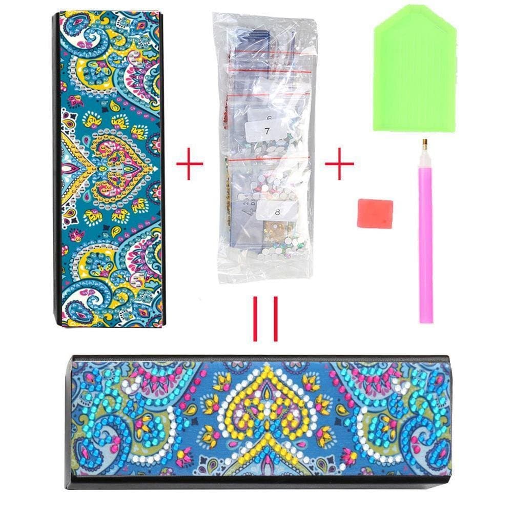 DIY Diamond Painting Leather Eye Glasses Storage Case Travel Sunglasses Box ktclubs.com