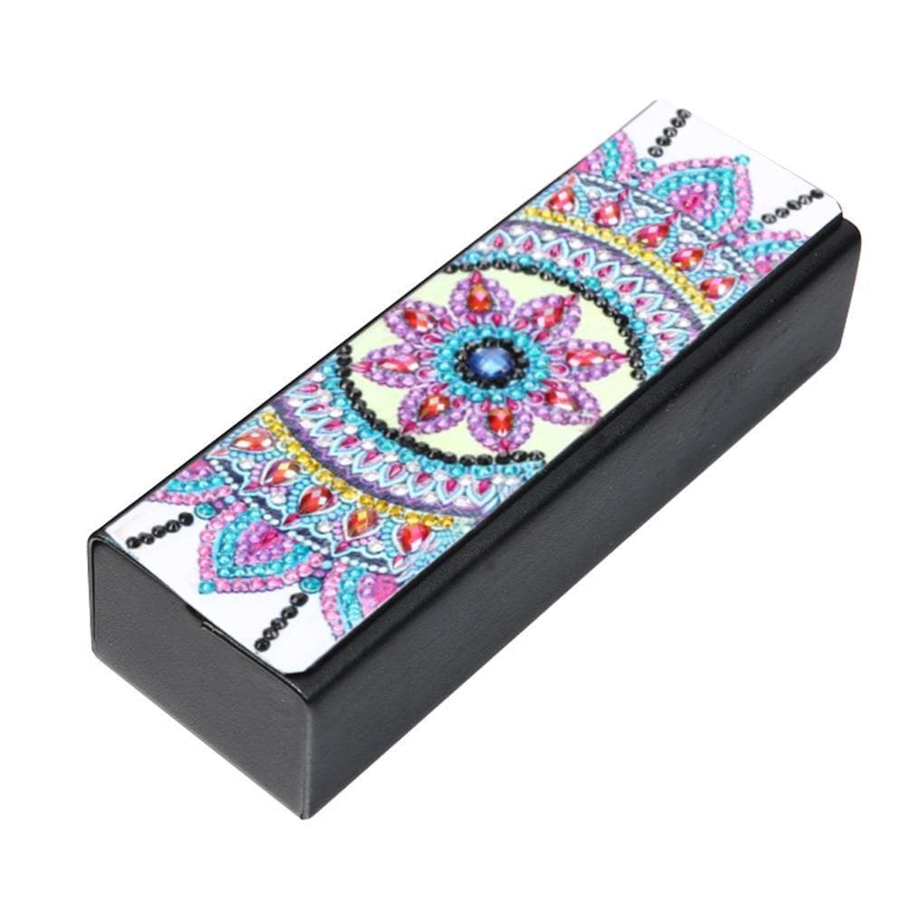 DIY Diamond Painting Leather Eyeglasses Storage Box Case Sunglasses Holder ktclubs.com