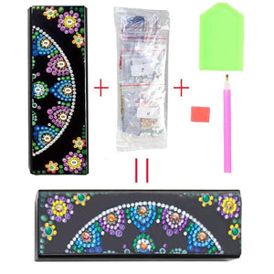 DIY Diamond Painting Leather Eyeglasses Storage Box Case Sunglasses Holder ktclubs.com