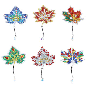 DIY Diamond Painting Maple Leaf Bookmark ktclubs.com