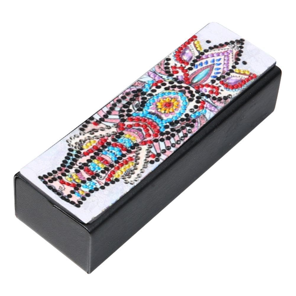 DIY Diamond Painting Sunglasses Case Portable Leather Glasses Storage Box ktclubs.com