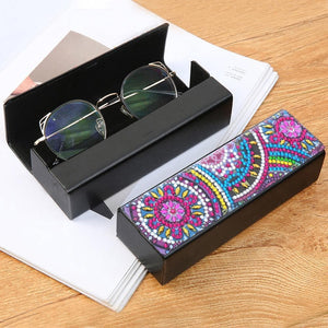 DIY Diamond Pinting Leather Eye Glasses Storage Box Sunglasses Organizer ktclubs.com