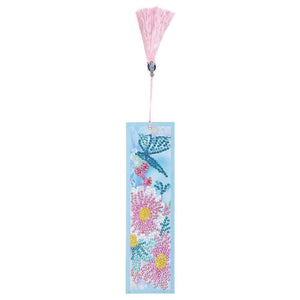 DIY Flower Special Shaped Diamond Leather Tassel Bookmark ktclubs.com