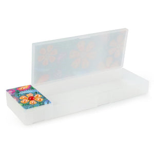 DIY Flower Special Shaped Diamond Painting 2 Grids Pencil Case Storage Box ktclubs.com