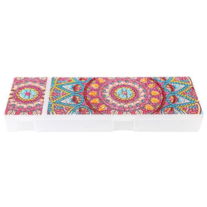 DIY Mandala Special Shaped Diamond  2 Grids Nail Art Storage Box ktclubs.com