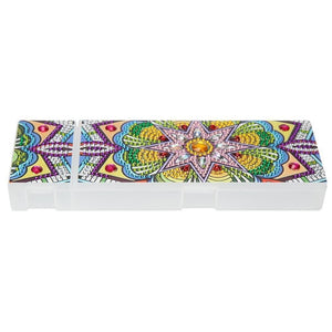 DIY Mandala Special Shaped Diamond Stationery Box Pencil Case ktclubs.com