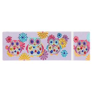 DIY Owl Special Shaped Diamond Painting 2 Grids Pencil Storage Case Gifts ktclubs.com