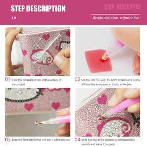 DIY Rhinestone Drawing Tissue Box Diamond Painting Paper Case ktclubs.com