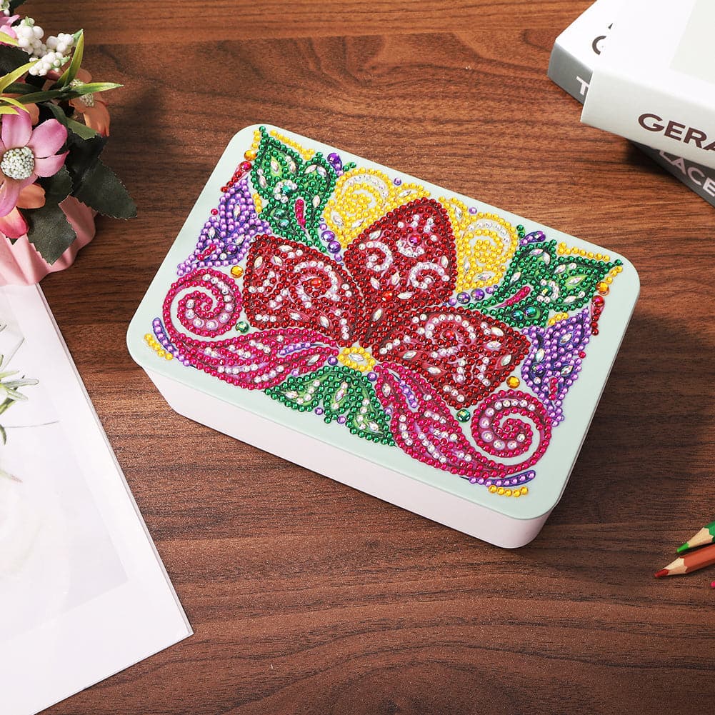 DIY Rhinestone Drawing Tissue Box Diamond Painting Paper Case ktclubs.com