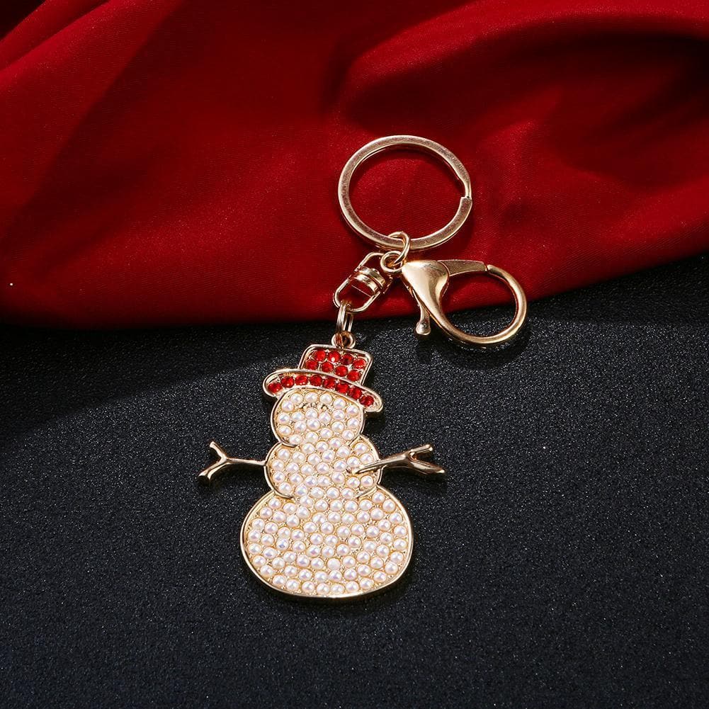 DIY Snowman Full Drill Diamond  Keychain ktclubs.com