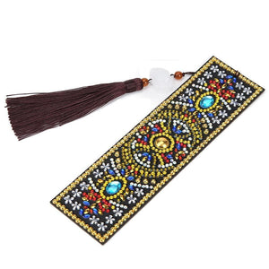 DIY Special Shaped Diamond Creative Leather Tassel Bookmark ktclubs.com