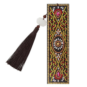 DIY Special Shaped Diamond Creative Leather Tassel Bookmark ktclubs.com