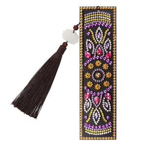 DIY Special Shaped Diamond Creative Leather Tassel Bookmark ktclubs.com