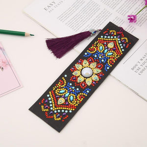 DIY Special Shaped Diamond Creative Leather Tassel Bookmark ktclubs.com