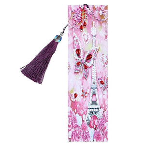 DIY Special Shaped Diamond Creative Leather Tassel Bookmark ktclubs.com