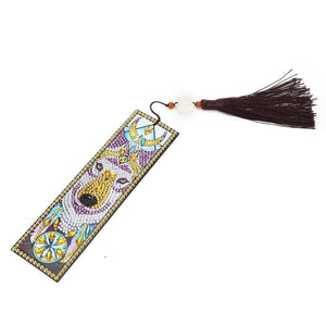 DIY Special Shaped Diamond Creative Leather Tassel Bookmark ktclubs.com