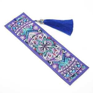 DIY Special Shaped Diamond Creative Leather Tassel Bookmark ktclubs.com