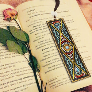 DIY Special Shaped Diamond Creative Leather Tassel Bookmark ktclubs.com