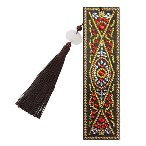 DIY Special Shaped Diamond Creative Leather Tassel Bookmark ktclubs.com