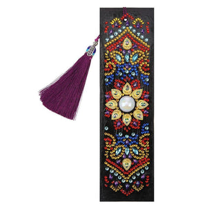 DIY Special Shaped Diamond Creative Leather Tassel Bookmark ktclubs.com