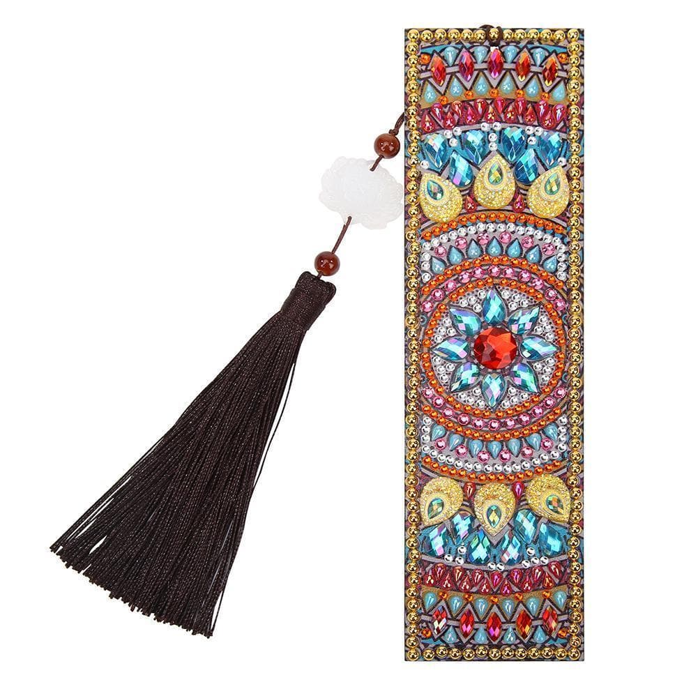 DIY Special Shaped Diamond Painting Creative Leather Tassel Bookmark ktclubs.com