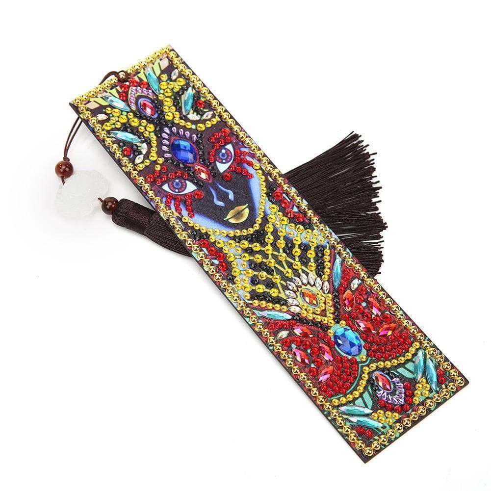 DIY Special Shaped Diamond Painting Creative Leather Tassel Bookmark ktclubs.com