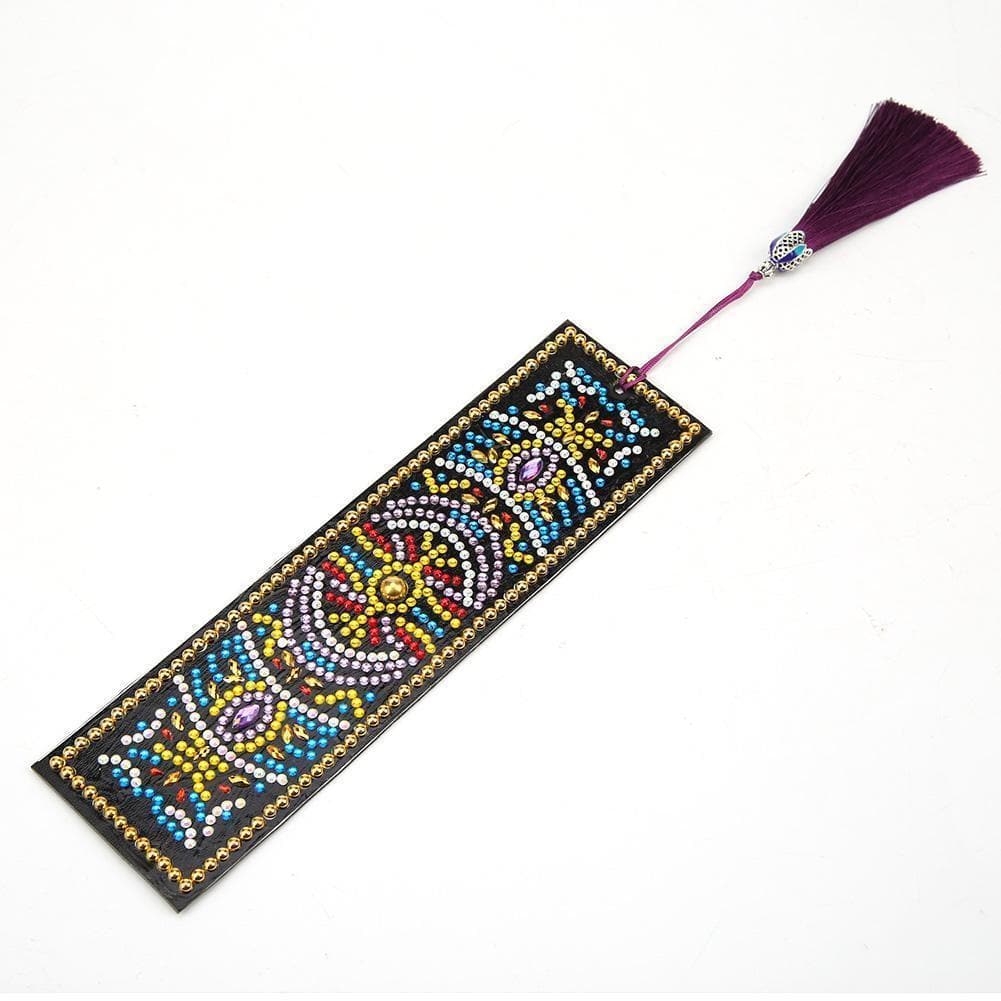 DIY Special Shaped Diamond Painting Creative Leather Tassel Bookmark ktclubs.com