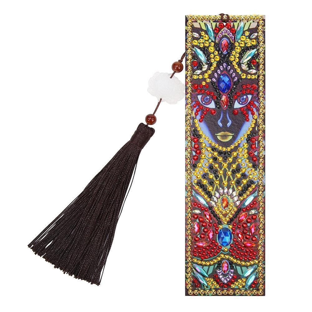 DIY Special Shaped Diamond Painting Creative Leather Tassel Bookmark ktclubs.com