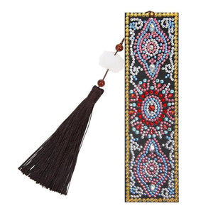 DIY Special Shaped Diamond Painting Creative Leather Tassel Bookmark ktclubs.com