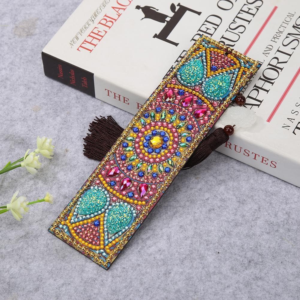 DIY Special Shaped Diamond Painting Leather Bookmark Tassel Book Marks ktclubs.com