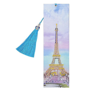 DIY Tower Special Shaped Diamond Leather Tassel Bookmark ktclubs.com