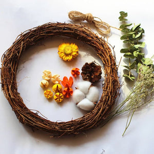 DIY cotton dead vine-Wreath ktclubs.com