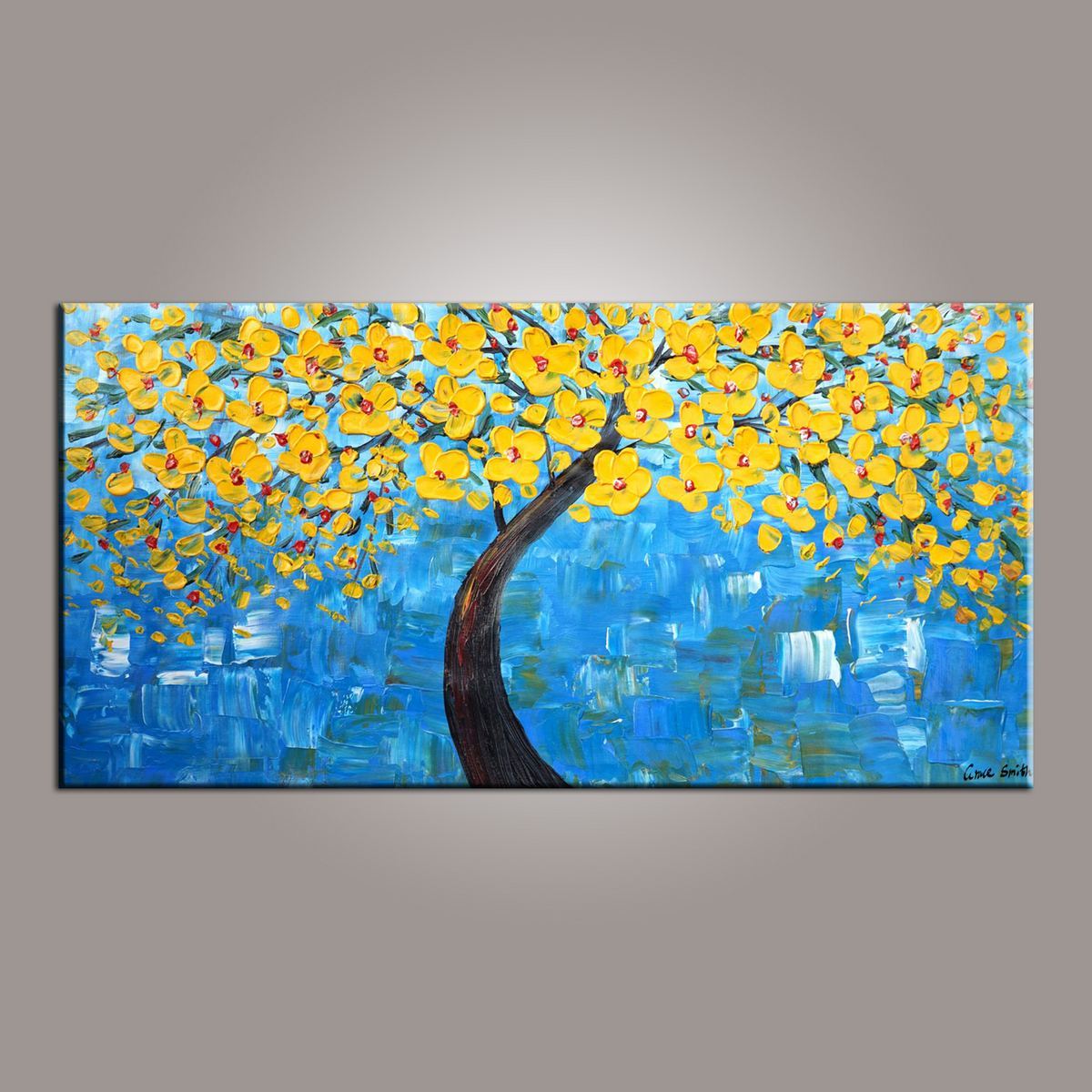 Tree Painting, Painting on Sale, Flower Art, Abstract Art Painting, Canvas Wall Art, Bedroom Wall Art, Canvas Art, Modern Art, Contemporary Art