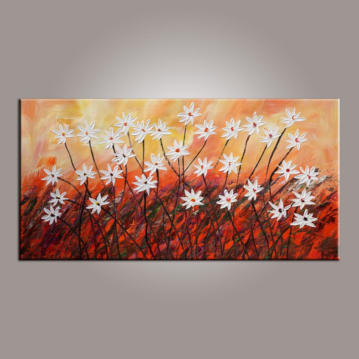 Flower Art, Abstract Art Painting, Acrylic Painting, Wall Painting, Canvas Wall Art, Bedroom Wall Art, Canvas Art, Modern Art, Contemporary Art