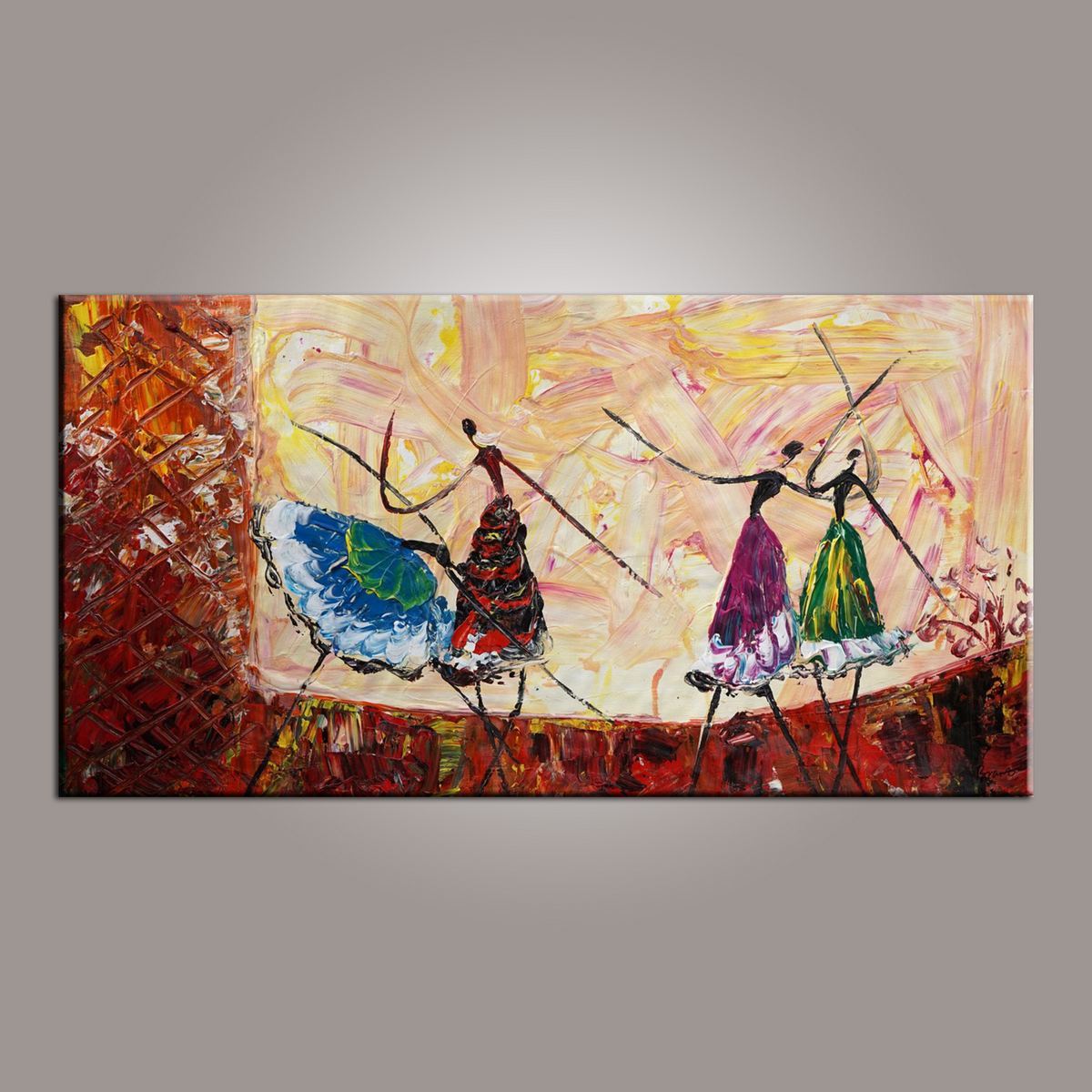 Abstract Painting, Ballet Dancer Art, Canvas Painting, Abstract Art, Hand Painted Art, Bedroom Wall Art