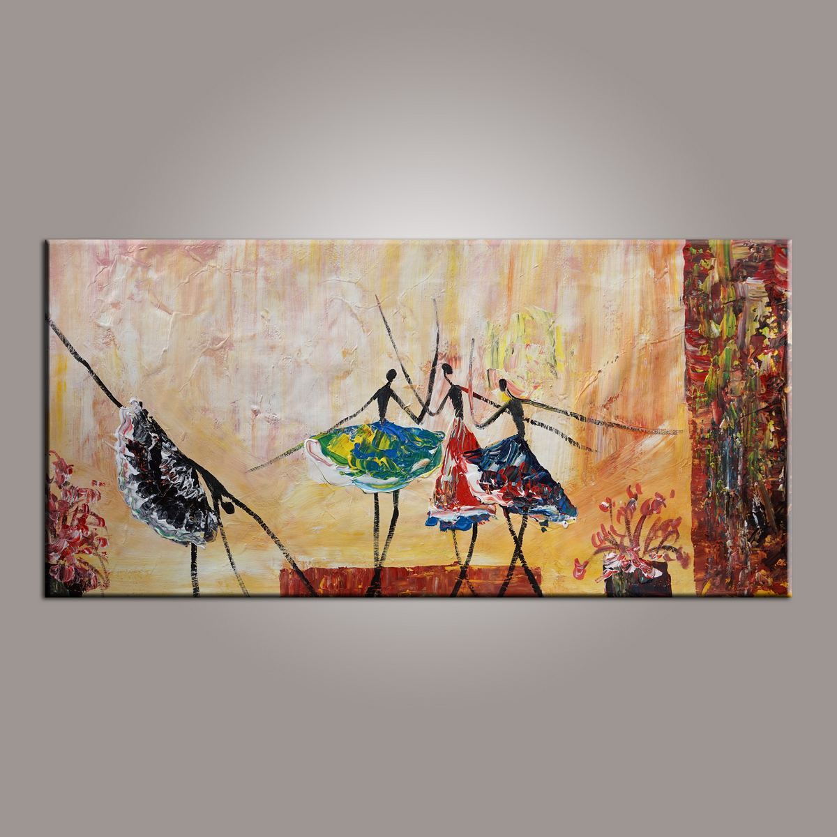 Canvas Painting, Large Art, Ballet Dancer Art, Abstract Painting, Abstract Art, Wall Art, Wall Hanging, Bedroom Wall Art, Modern Art, Painting for Sale