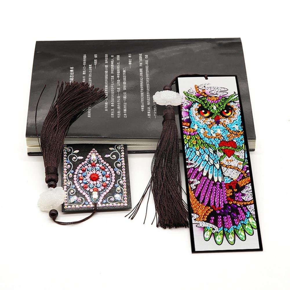 Diamond Painting Bookmark 5D DIY Special Shaped Leather Tassel Crafts Gifts ktclubs.com