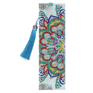 Diamond Painting Bookmark - Leather Tassel Half Flower ktclubs.com