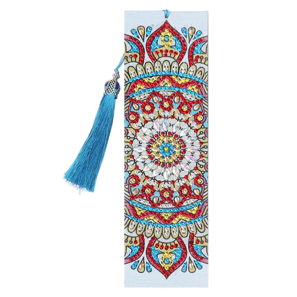 Diamond Painting Bookmark - Special Shaped Diamond - Blue Mandala ktclubs.com