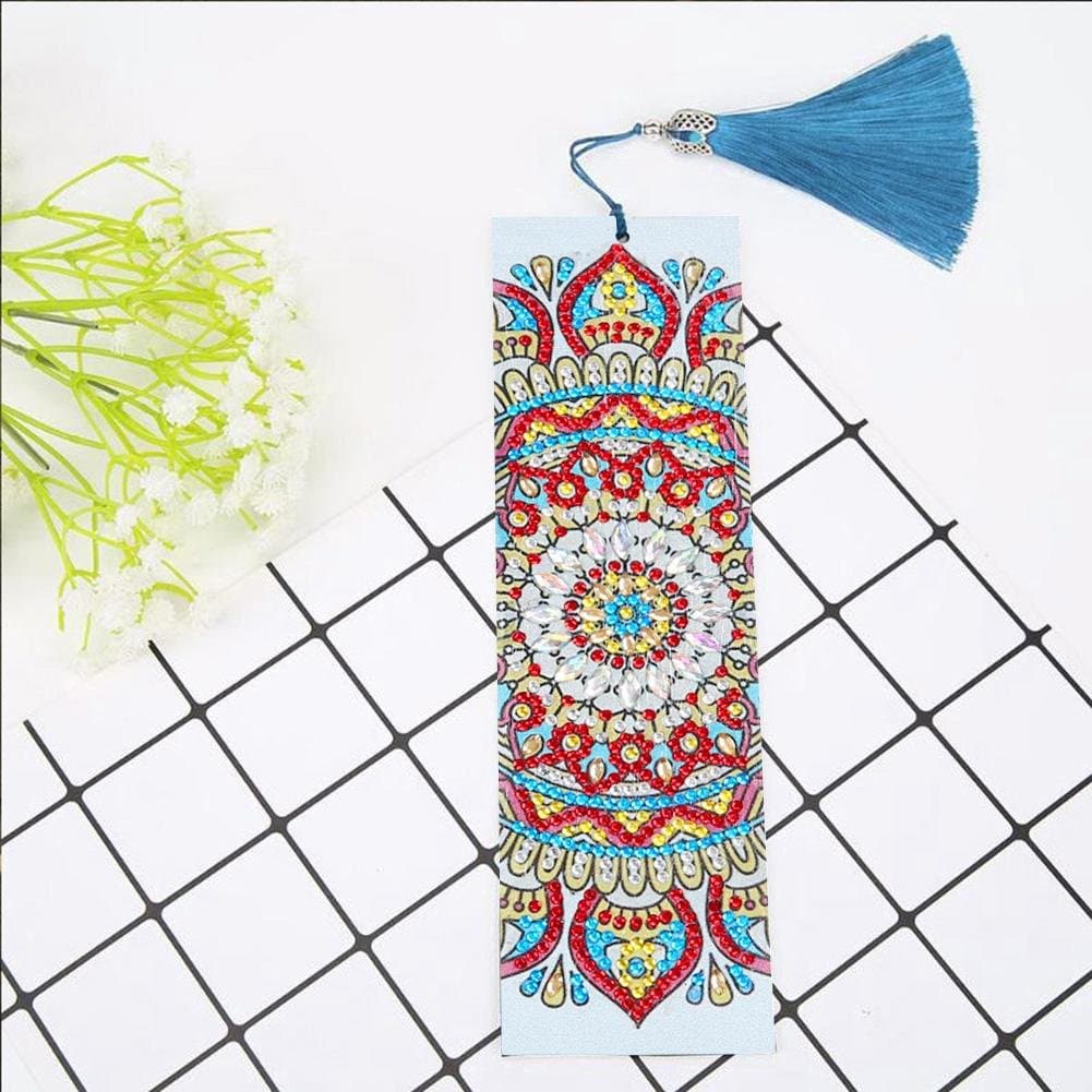 Diamond Painting Bookmark - Special Shaped Diamond - Blue Mandala ktclubs.com