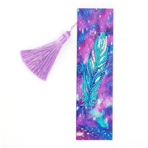 Diamond Painting Bookmark - Special Shaped Diamond - Feather ktclubs.com