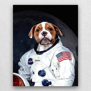 Dog Astronaut Painting Funny Custom Pet Portraits ktclubs.com